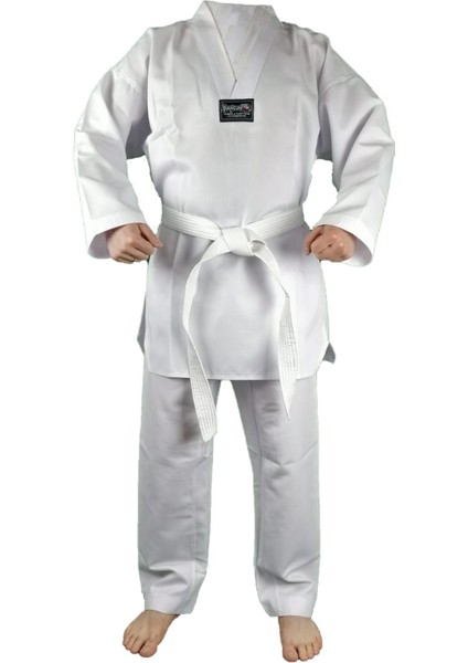 10012 Fitilli Kumaş Beyaz Yaka Taekwondo Elbisesi indirimleri