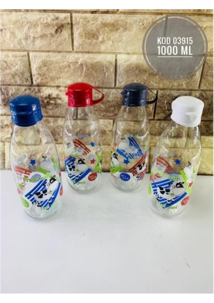 Süt - Su Şişesi Moo Bottle 1 Litre + Şişe Temizleme Fırçası Hediye