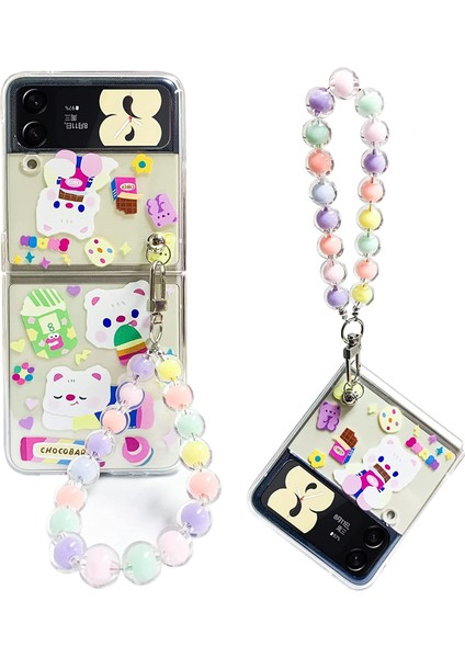 Samsung Galaxy Z Flip 3 5g 2021 Case Için Ring ile Kılıf Stand Koruyucu Kapak (Yurt Dışından)