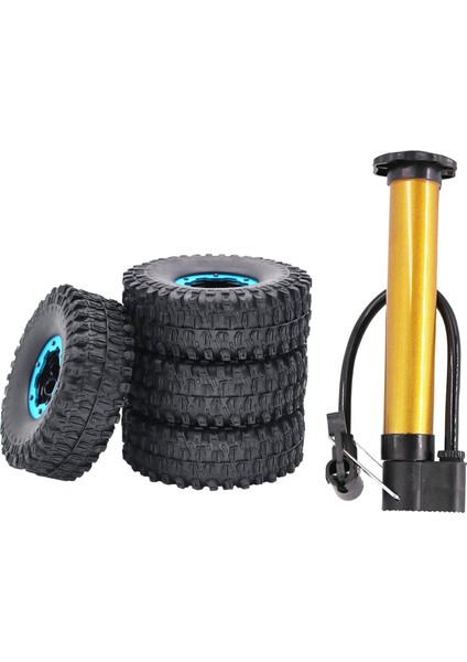 4pieces Rc Araba 1.9 '' 1/10 Rc Paletli SCX10 Mavi Için Tekerlek Jant ve 120MM Lastikler (Yurt Dışından)