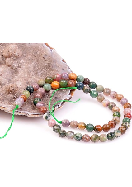 Akik Taşı Dizi 8 mm - Hint Akiği