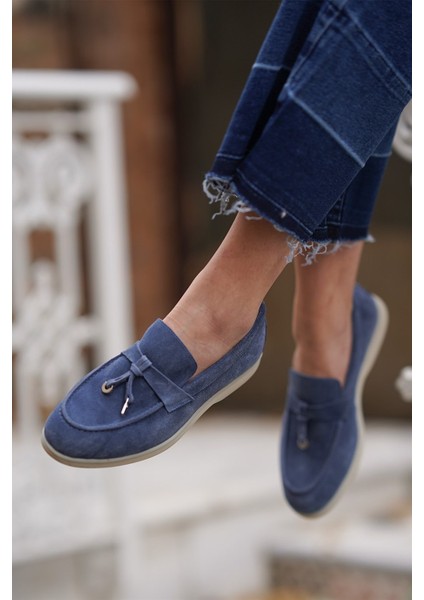 Lou Kot Mavi Süet Kadın Casual Ayakkabı modelleri