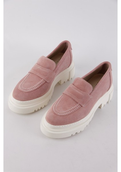 Matilda Pudra Süet Deri Kadın Loafer
