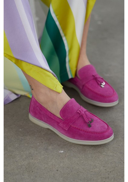 Lou Pembe Süet Süet Kadın Casual Ayakkabı