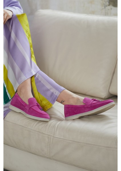 Lou Pembe Süet Süet Kadın Casual Ayakkabı