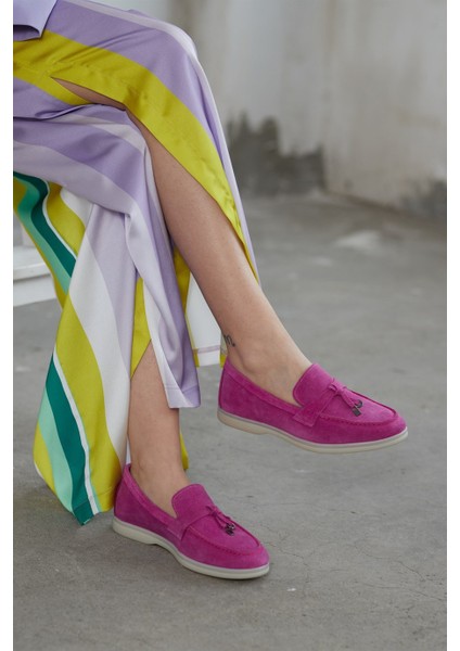 Lou Pembe Süet Süet Kadın Casual Ayakkabı