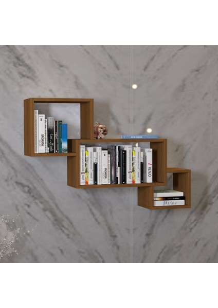 Trio Mdf Duvar Ünitesi Naturel Ceviz