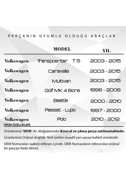 Alpha Auto Part Volkswagen Transporter T5 Için Kolçak Alt Kapağı ve Mandalı-Bej