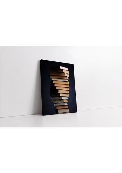 Kitap Kulesi Kanvas Tablo