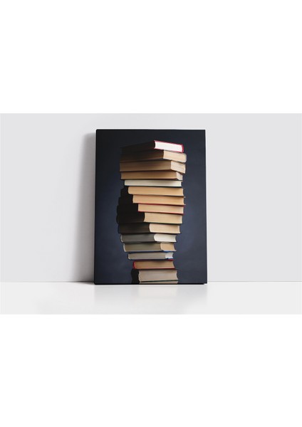 Kitap Kulesi Kanvas Tablo