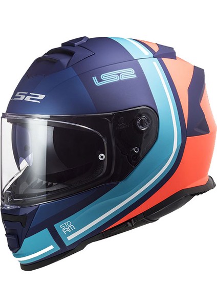 Storm Slant Mat Mavi-Turuncu Kask [X-Small Beden]