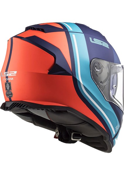 Storm Slant Mat Mavi-Turuncu Kask [X-Small Beden]