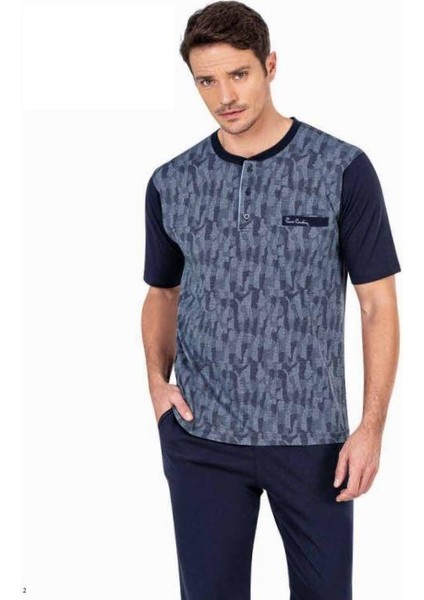 Erkek Çeyizlik 3'lü Pijama Takımı 5484 - Mavi