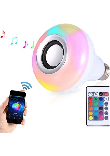 Akıllı Ampul Kumandalı Bluetooth Hoparlör