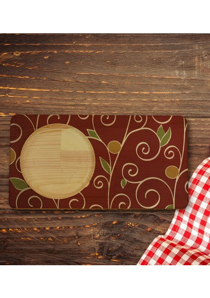 Kişiye Özel Retro Motif Tasarımlı Doğal Ahşap Tabaklı Viski Bardağı Sunum Seti Model 1