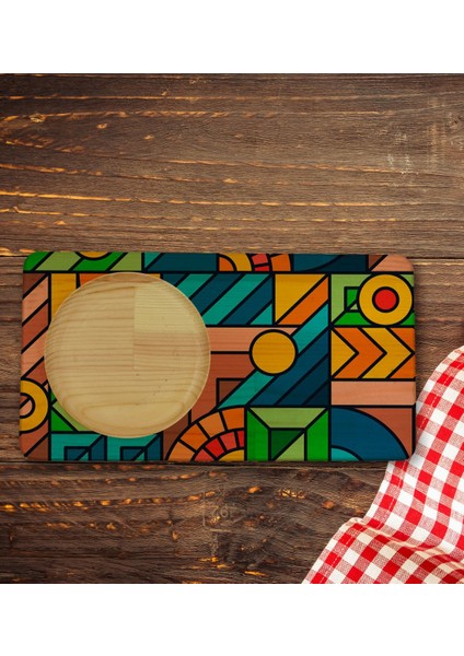 Kişiye Özel Modern Art Tasarımlı Doğal Ahşap Tabaklı Viski Bardağı Sunum Seti Model 15 indirimleri