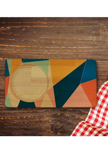 Kişiye Özel Modern Art Tasarımlı Doğal Ahşap Tabaklı Seramik Fincan Sunum Seti Model 8 indirimleri