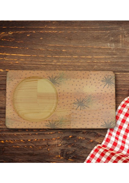 Kişiye Özel Modern Art Tasarımlı Doğal Ahşap Tabaklı Seramik Fincan Sunum Seti Model 6 indirimleri