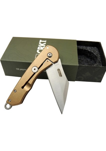 Jettison 6820 Brw Kahverengi Kamp / Outdoor Çakı 18,5cm - Yarı Otomatik, Kemerlikli, Kutulu