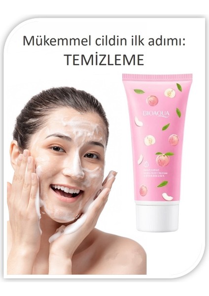 Bıoaqua Şeftali ve Amino Asitli Hassas Yüz Temizleyici 100 gr
