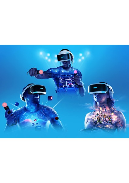 Playstation Vr Sanal Gerçeklik Gözlüğü + Kamera + 2 Adet Move + Vr Oyun Renewed - Sıfır Ürün Değildir