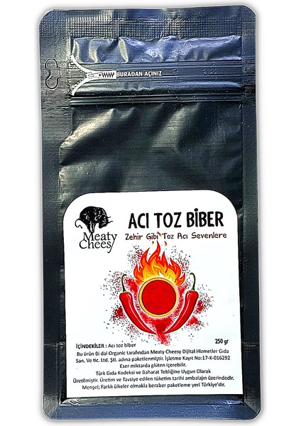 Acı Toz Biber 250 g (Aç-Kapat Paket)