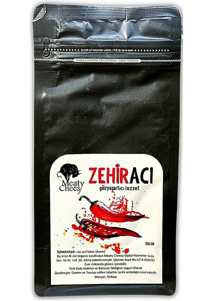 Zehir Acı Pul Biber 250 gr(Aç-Kapat Paket)