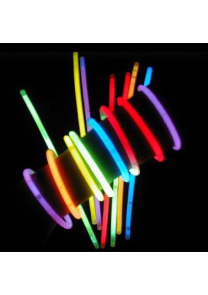 Glow Stick Fosforlu Neon Bileklik 50 Adet