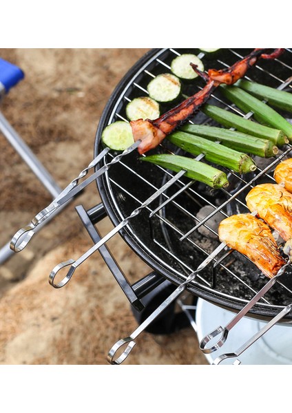 Paslanmaz Çelik Izgara Seti Barbekü Kombinasyonu Aracı Açık Izgara Seti Izgara Seti Bez Çanta Küçük Tüp Kolu 16 Parçalı Set (Yurt Dışından) fırsatları