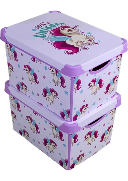 Style Box Unicorn Dekoratif Kutu Set - 2x 20 Litre