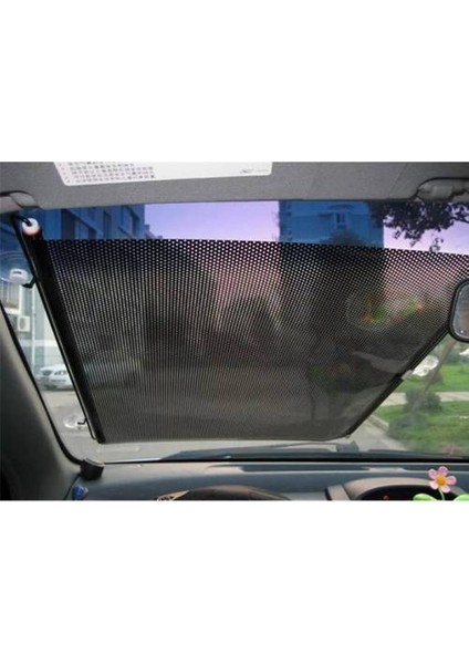 Polham Katlanabilir 45X125CM Araç Ön Cam Güneşlik Oto Perde Brandası Ev Araç Çok Amaçlı Perde