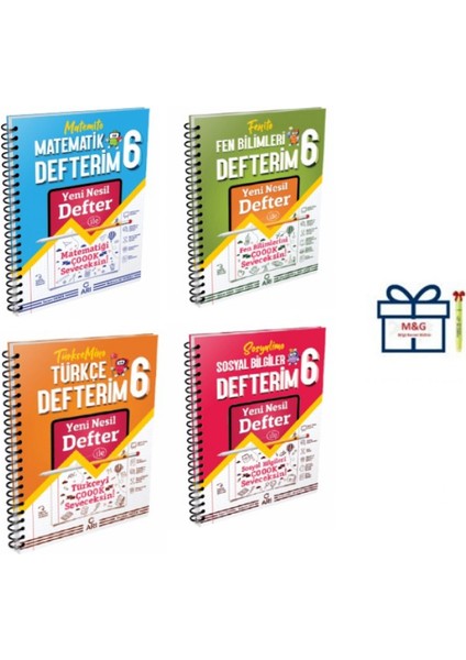 6.Sınıf Defterim Serisi Set (Türkçe,Matematik,Fen,Sosyal)