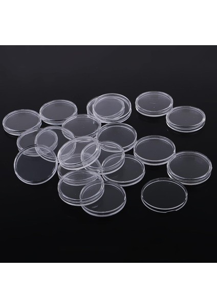 20PCS Temiz Yuvarlak Akrilik Para Kapsülleri Madeni Para Ekran Kılıfı - 40 mm. (Yurt Dışından)