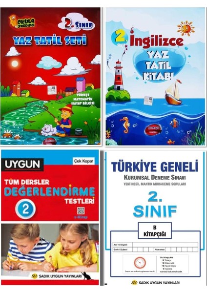 2. Sınıf Tüm Dersler Değerlendirme Testi + 2 Yaz Tatil Kitabı + Deneme Sınavı (4' Lü Set)