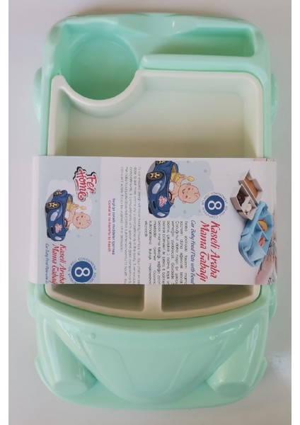Tabldot Araba Mama Tabağı Çıkarılabilir Kaseli - 8 Bölmeli