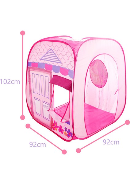 Ev Şeklinde Çocuk Oyun Çadırı - Pembe (Yurt Dışından)
