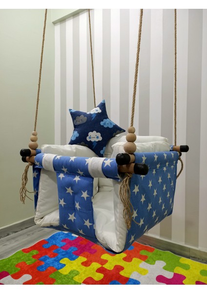 Pufidik Salıncak Mavi Beyaz modelleri