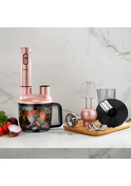 Chef Blend Mega Blender Set-Rosegold