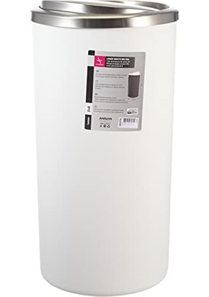 Evdedekorum Lenox 35 Lt Çöp Kovası-Beyaz M-E48-01