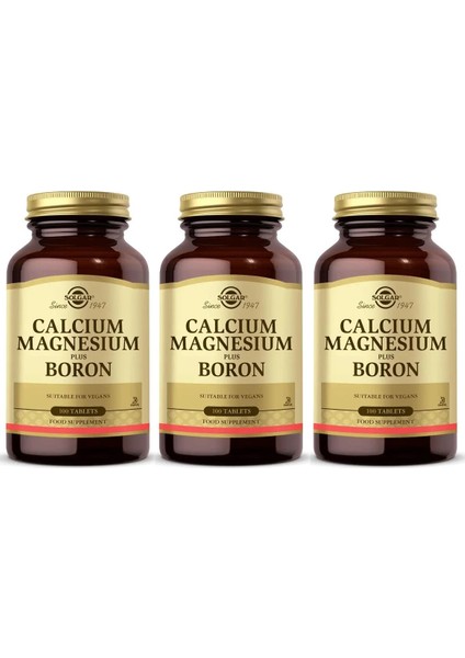 Calcium Magnesium Plus Boron 100 Tablet 3 Adet