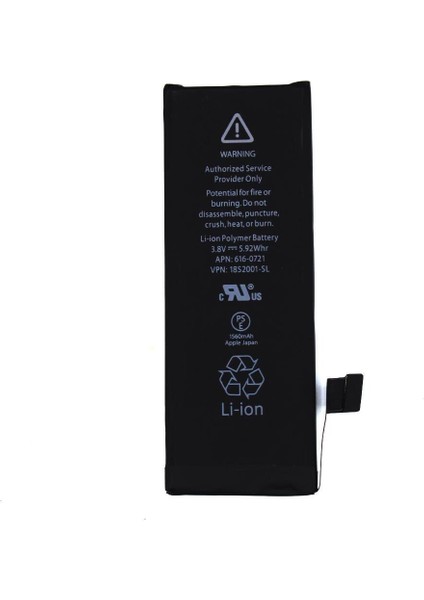 Apple iPhone 5s Güçlendirilmiş Batarya Pil 1560 mAh
