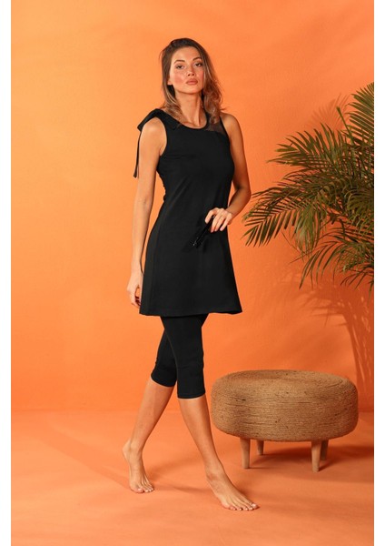 Rivamera Siyah Kadın File Detaylı Tasarım Yarı Kapalı Mayo M2205 fiyatları