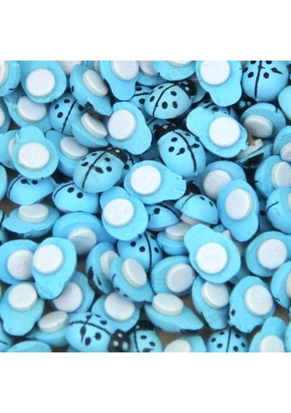 50 Adet Orta Boy Yapışkanlı Uğur Böceği 1,5 cm x 1,3 cm