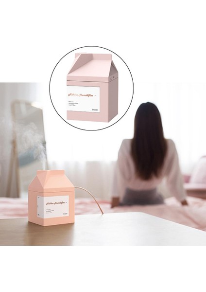 2W 0.4A Süt Kutusu Sis Nemlendirici Masa Ultrasonik Hava Nemlendirici Pembe İçin USB (Yurt Dışından) fiyatları