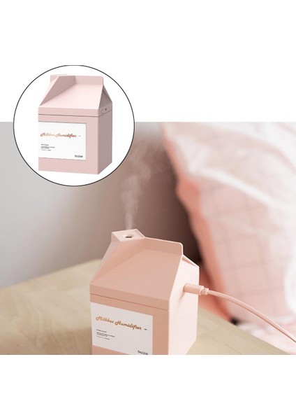 2W 0.4A Süt Kutusu Sis Nemlendirici Masa Ultrasonik Hava Nemlendirici Pembe İçin USB (Yurt Dışından) modelleri