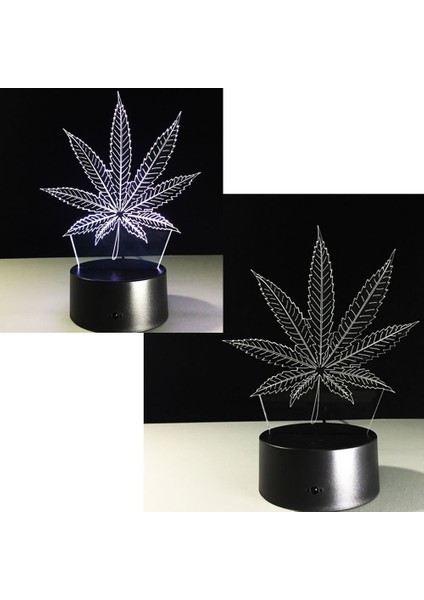 Renk Değiştiren 3D Dekoratif Şekilli LED Lamba - 12CM (Yurt Dışından) fiyatları