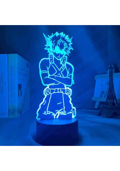 Renk Değiştiren 3D Dekoratif Şekilli LED Lamba - 12CM (Yurt Dışından)