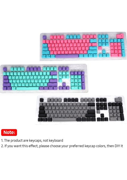 Mekanik Klavye Için 104 Tuş Enjeksiyon Kalıp Pbt Key Kapma Seti - Gri (Yurt Dışından) fiyatları