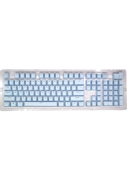 Mekanik Klavye Için 104 Tuş Enjeksiyon Kalıp Pbt Key Kapma Seti - Bebek Mavisi (Yurt Dışından)