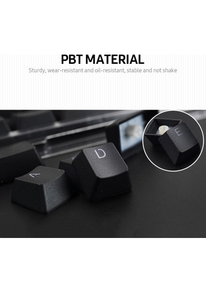 Mekanik Klavye Için 104 Tuş Enjeksiyon Kalıp Pbt Key Kapma Seti - Bebek Mavisi (Yurt Dışından)